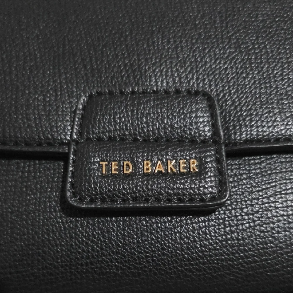 Ted Baker Black Crossbody‎ Bag with Gold Accents